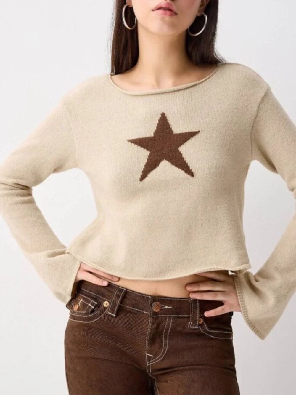 Pretty Garbage Star cropped boxy-fit sweater